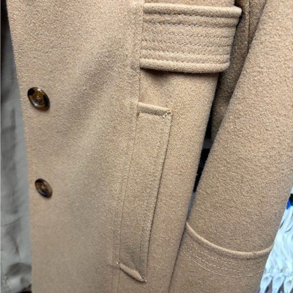 Brooks Brothers Stylish Tan Peacoat Long Wool Coat. Size 2 - Picture 5 of 16